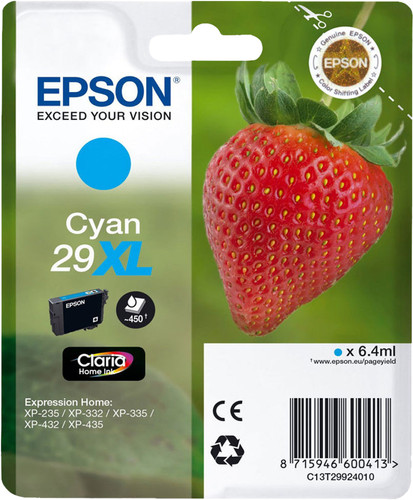 Epson 29XL Cartridge Cyan Main Image