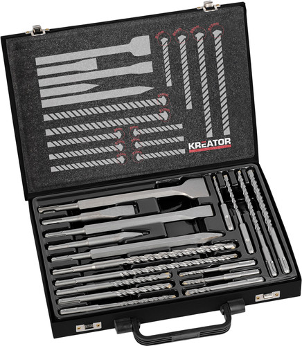 Kreator 17-piece SDS-Plus drill and chisel set Main Image