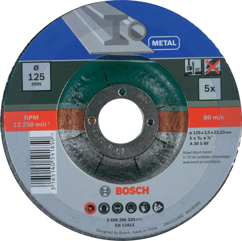 Bosch Slijpschijf Metaal 125 mm 5 stuks Main Image