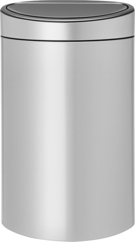 Pikken revolutie Beïnvloeden Brabantia Touch Bin 40 Liter Metallic Grey - Coolblue - Voor 23.59u, morgen  in huis