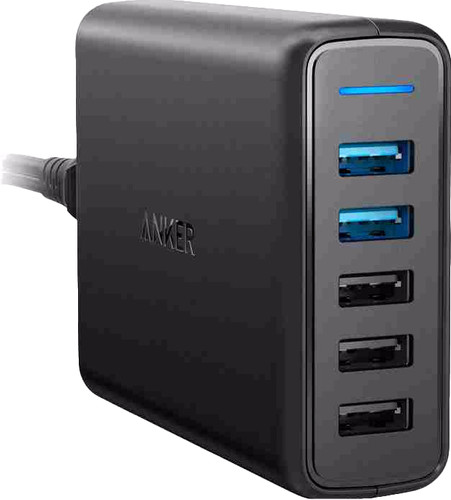 Anker PowerPort Speed Charger 5 USB Ports 18W Quick Charge 3.0 Black Main Image