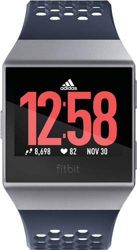 Fitbit Ionic Adidas Edition Ink Blue &amp; Ice Gray - Coolblue - Voor 23 ...