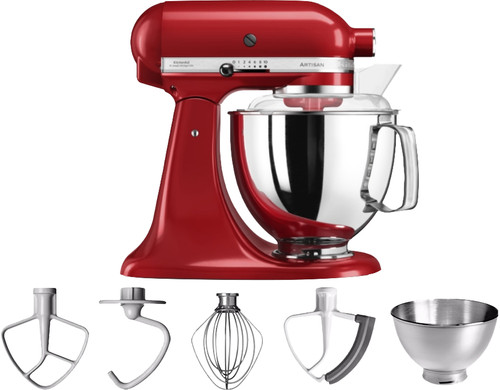 aardbeving regering Gebeurt KitchenAid Artisan Mixer 5KSM175PS Keizerrood - Coolblue - Voor 23.59u,  morgen in huis