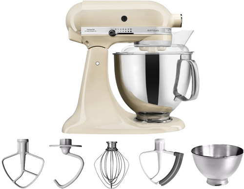 schuld mild hoop KitchenAid Artisan Mixer 5KSM175PS Amandelwit - Coolblue - Voor 23.59u,  morgen in huis