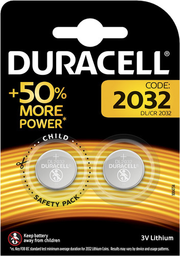 Duracell CR2032 3V Lithium Coin Battery, 5 pcs, 2032 Coin