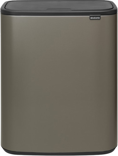 Brabantia Bo Touch Bin 2x 30L Platinum - - Before 23:59, delivered tomorrow