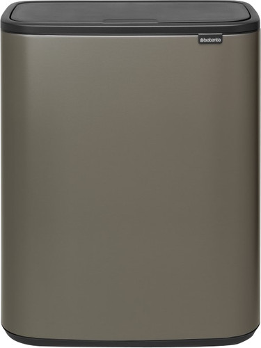 sessie oppervlakkig Leesbaarheid Brabantia Bo Touch Bin 60 Liter Platinum - Coolblue - Voor 23.59u, morgen  in huis