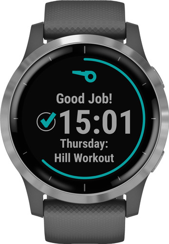 Garmin Vivoactive 4 Zilver/Donkergrijs 45 mm - Coolblue - Voor 23.59u,  morgen in huis