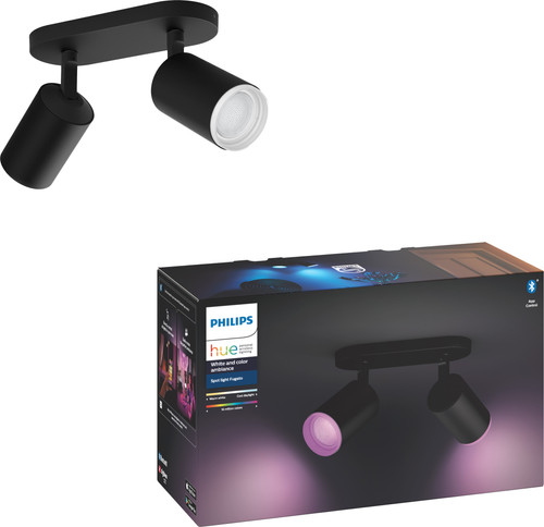 Philips Hue Fugato 2-spot White and Color Black Main Image