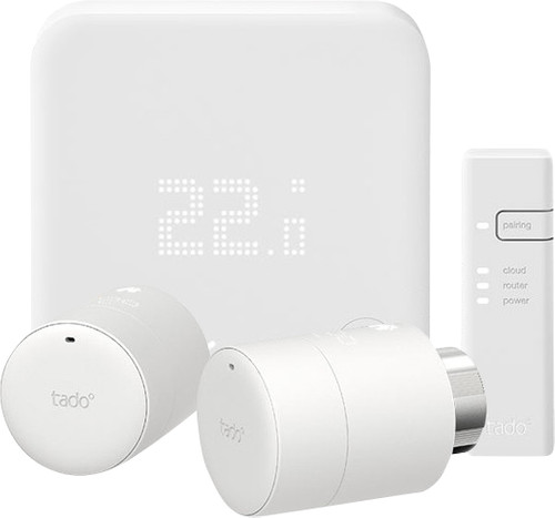 Tado Slimme Thermostaat V3+ + 2 radiatorknoppen Coolblue - Voor 23.59u, morgen in huis