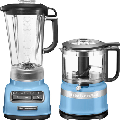 KitchenAid Diamond Blender Blue Velvet + Food Chopper Coolblue