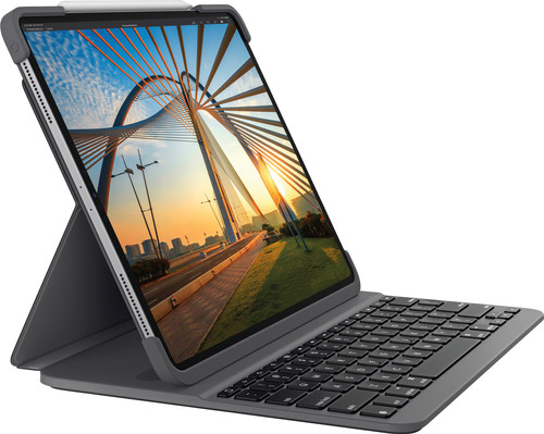 maak je geïrriteerd Metafoor volgens Logitech Slim Folio Pro Apple iPad Pro 11 inch (2022/2021/2020) Toetsenbord  Hoes Grijs - Coolblue - Voor 23.59u, morgen in huis