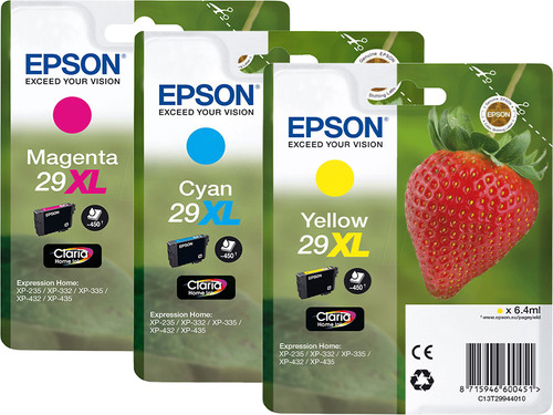 Epson 29XL Cartridges 3-Color Combo Pack Main Image