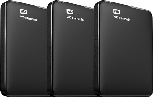 WD Elements Portable 2TB 3-Pack Main Image