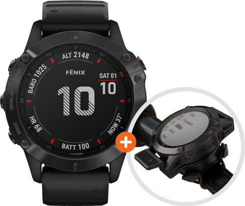 Garmin Fenix 6X Pro - Black - 51mm + Garmin Fenix 6 Quickfit Bike Mount -  Coolblue - Before 23:59, delivered tomorrow