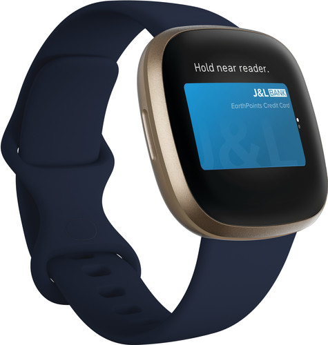 Fitbit versa 3 blue best sale and gold