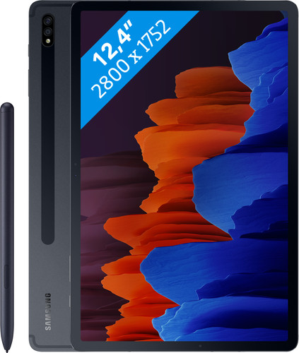 Samsung Galaxy Tab S7 Plus 256GB Wifi + 5G Zwart - Coolblue - Voor morgen in huis