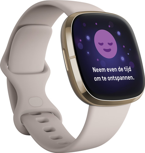 Fitbit Sense Wit/Goud - Coolblue - Voor 23.59u, morgen in huis