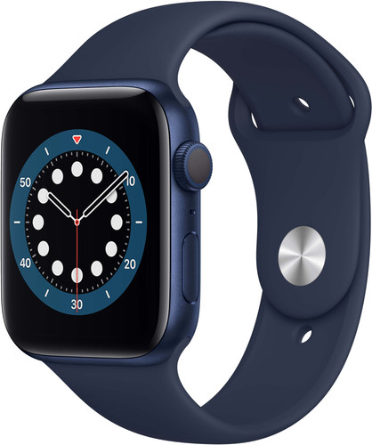 Apple Watch Series 6 44mm Blue Aluminum Deep Navy Sport Band Coolblue Before 23 59 Delivered Tomorrow