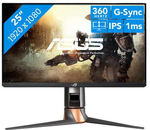Monitor Gamer Asus ROG Swift Esports 24.5'' Fast Ips FHD 360Hz 1ms G-Sync  HDMI/DP, PG259QN