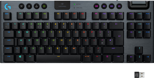 Logitech G915 TKL Tenkeyless Lightspeed Draadloos RGB Mechanisch Gaming Toetsenbord QWERTY Coolblue - 23.59u, morgen in