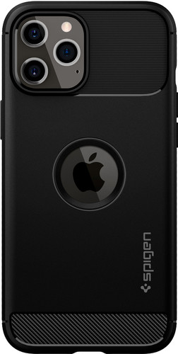 Verdienen Binnenshuis baai Spigen Rugged Armor Apple iPhone 12 / 12 Pro Back Cover Zwart - Coolblue -  Voor 23.59u, morgen in huis