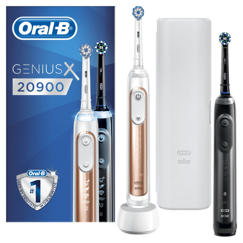 Oral B Genius X 900 Duo Pack Rose Gold And Black Coolblue Before 23 59 Delivered Tomorrow