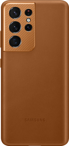 Samsung Galaxy S21 Ultra Back Cover Leather Brown Coolblue Before 23 59 Delivered Tomorrow