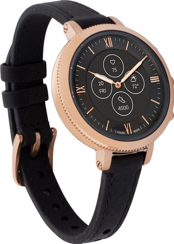 Fossil Monroe Hybrid HR FTW7035 Roségoud/Zwart - Coolblue - Voor 23.59u,  morgen in huis