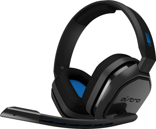 black and blue ps4 headset