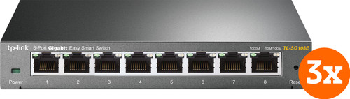 TP-Link TL-SG108E 3-Pack Main Image