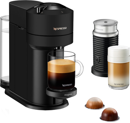 Magimix Nespresso Vertuo Next with Aeroccino Matte Black Main Image
