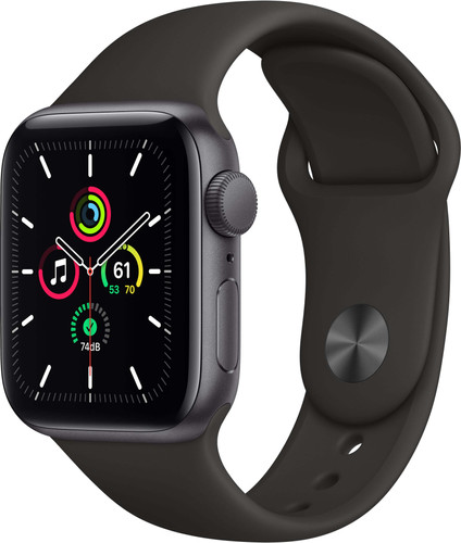 Apple Watch SE 40mm Space Gray Aluminium Middernacht Sportband - Coolblue -  Voor 23.59u, morgen in huis