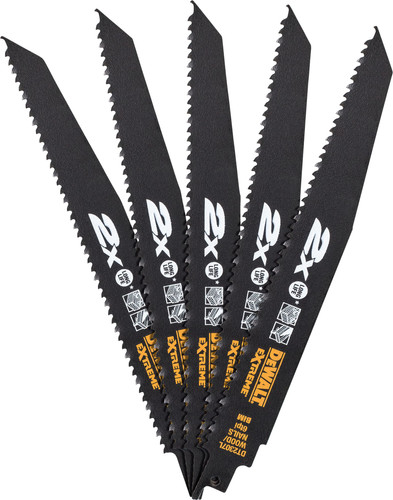 DeWalt 5-delige Reciprozaagbladenset Hout (228 mm) - - Voor 23