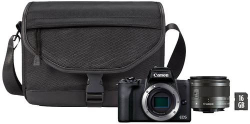 Canon EOS M50 Mark II Zwart Starterskit - EF-M 15-45mm + Tas + Geheugenkaart Main Image