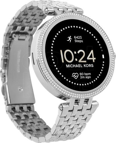 Michael Kors Darci Gen 5E Display MKT5126 Zilver/Zilver - Coolblue - Voor  23.59u, morgen in huis