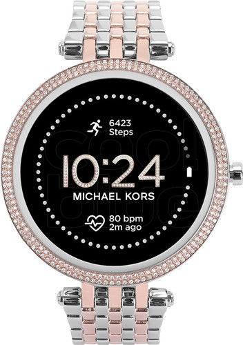 Michael Kors Darci Gen 5E Display MKT5129 Zilver/Roségoud - Coolblue - Voor  23.59u, morgen in huis