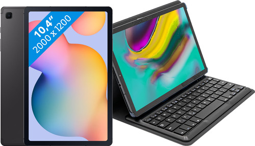 Samsung Galaxy Tab S6 Lite (2022) 128GB Wifi Grijs + Targus Toetsenbord Hoes Zwart Main Image