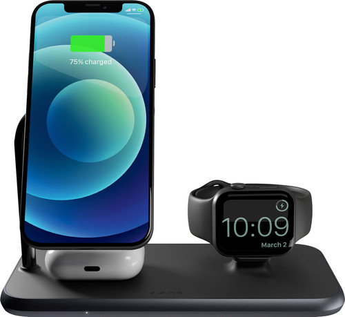 Zens 3 in 1 Wireless Charger 10W with Stand and MagSafe Magnet