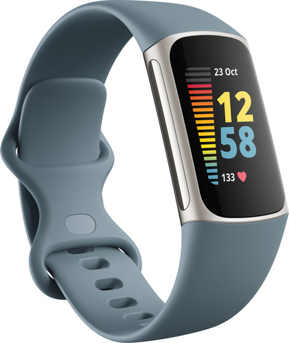 Fitbit Charge 5 Blauw/Zilver - Coolblue - Voor 23.59u, morgen in huis