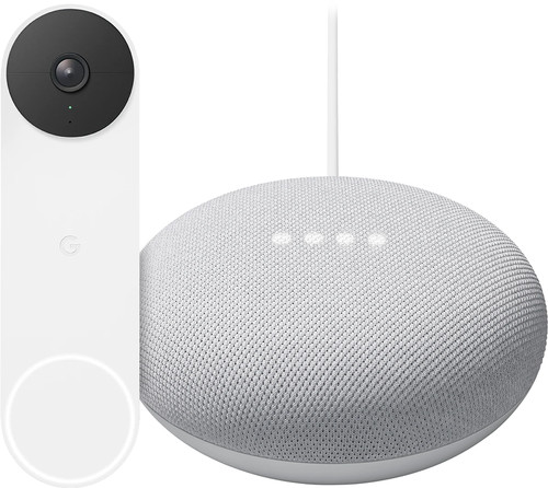 Google Nest Doorbell + Google Nest Mini Wit slimme speaker & chime Main Image