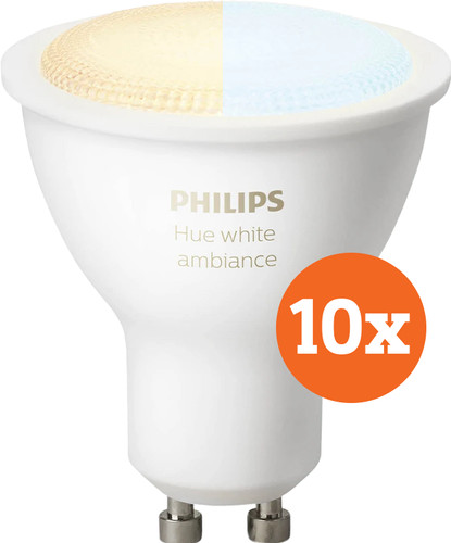 Philips Hue White Ambiance GU10 Bluetooth 10-pack Main Image