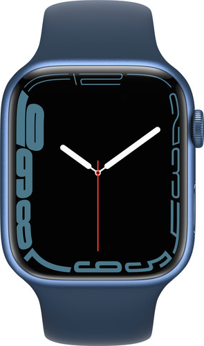 Apple Watch Series 7 45mm Blauw Aluminium Blauwe Sportband - Coolblue -  Voor 23.59u, morgen in huis