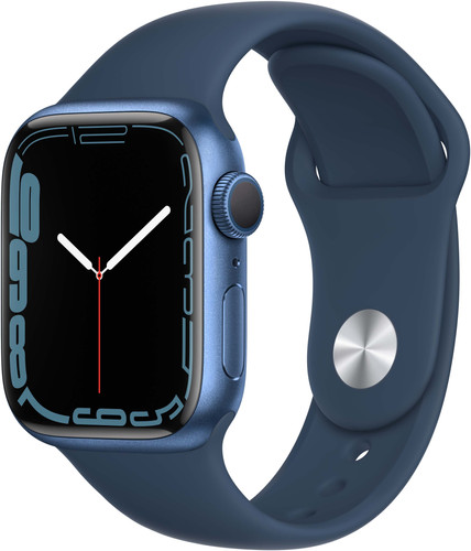 Apple Watch Series 7 41mm Blauw Aluminium Blauwe Sportband - Coolblue -  Voor 23.59u, morgen in huis