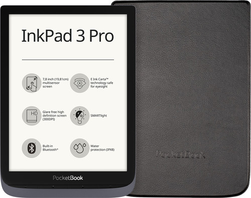 Pocketbook Inkpad 3 Pro Zwart + PocketBook Shell Book Case Zwart Main Image