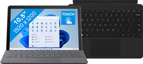 Microsoft Surface Go 3 - 8 GB - 128 GB + Microsoft Surface Go Type Cover QWERTY Zwart Coolblue Voor 23.59u, morgen in huis