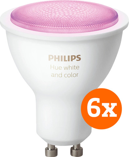 Philips Hue White and Color GU10 Bluetooth 6-pack Main Image