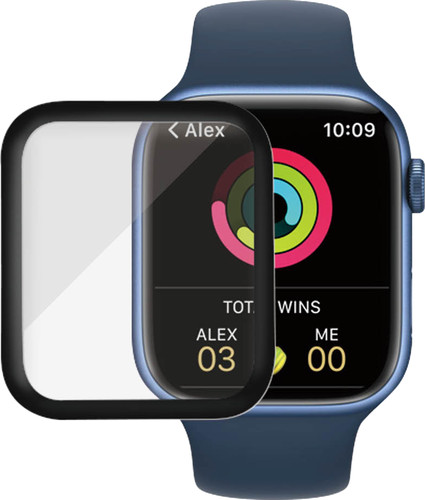 PanzerGlass Apple Watch Series 7 45mm Screenprotector Glas Zwart - Coolblue  - Voor 23.59u, morgen in huis