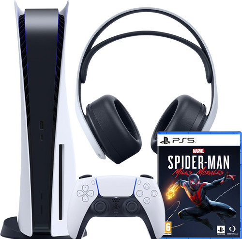 Playstation 5 + Spider-Man Miles Morales + 3D Pulse Headset Main Image