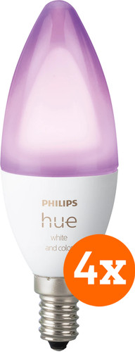 Philips Hue White and Color E14 4-Pack Main Image